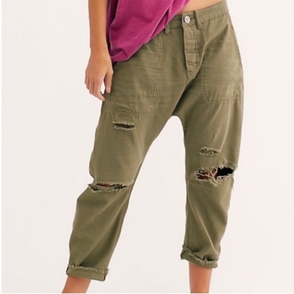 One Teaspoon Pants - One Teaspoon Safari Sinners Distressed Tapered Drop Crotch Pants Size 30